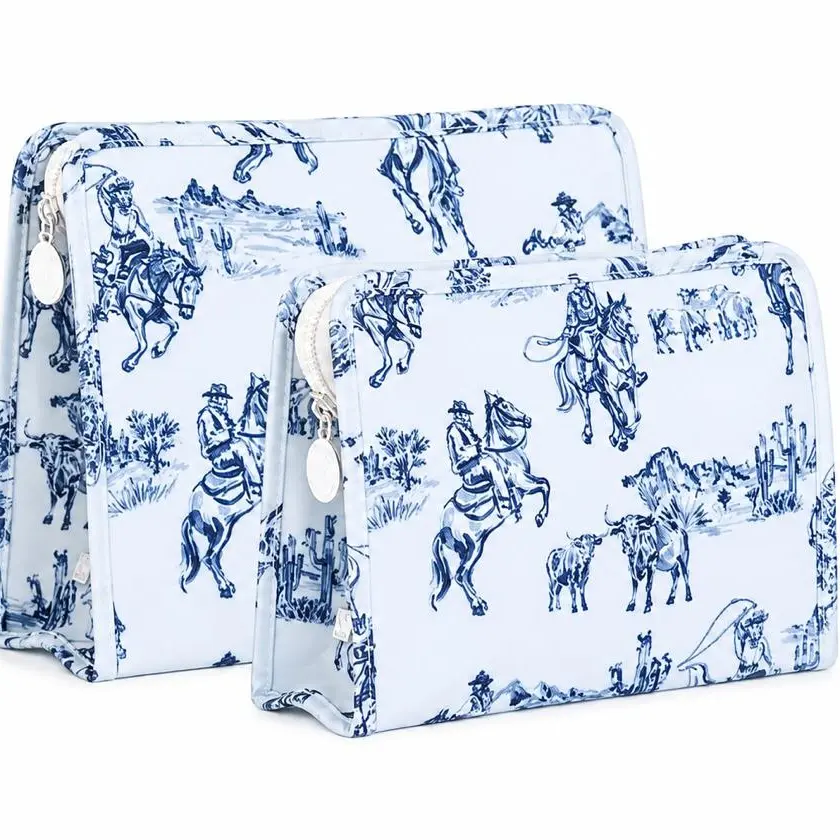TRVL Large & Medium Roadie Zip Pouch |  Duo-Pack Organizer Bags for Diapers, Wipes, Pacifiers, Snacks & Travel Essential | Wipeable Water-Resistant Storage Pouches