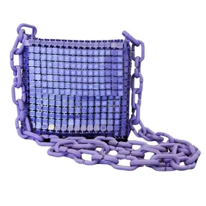 3D Printed Purse Silk Purple with Disco Ball Effect