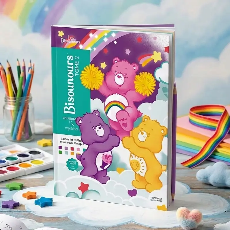 Les Bisounours Tome 2, Disney Coloring Book, Color by Number, Adult Coloring Activity, Creative Coloring Pages, Gift Idea