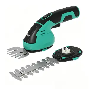 2-in-1 Wireless Electric Hedge Trimmer & Grass Shear, 7.2V Lithium-Ion Handheld Shrubbery Cutter, Lightweight Long Runtime with Type-C Charging for Small Gardens