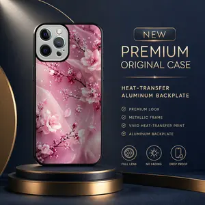 Compatible with IPHONE12PRO Case, Cherry Blossom Sparking Heat Transfer Print Phone Cover, Shockproof Protective Case HNN-03394-ip12pro