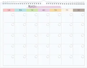Blank Monthly Weekly Wall Calendar, Undated Monthly Planner Note Pad for Organizing  Office 14.5"x 11.5"