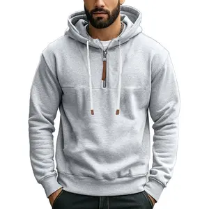 TRFIC Men's Fashion Hoodies Pullover Casual Sweatshirt Drawstring Quarter Zip Hoodie Long Sleeve Classic hoodies