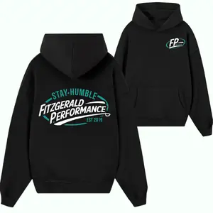 Stay Humble Fitzgerald Performance FP Hoodie, Automotive Streetwear Pullover Hoodie, Car Culture Graphic Hoodie for Performance Enthusiasts