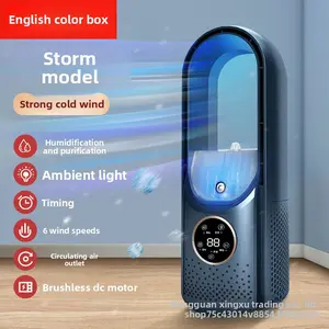 Best-selling bladeless fan, USB plug-in, portable, silent design, suitable for desktop, office, and home use, creative mini fan