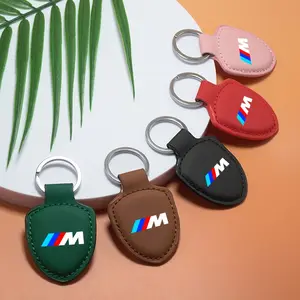 Leather Car Emblem Authentic Keychain Key Ring Accessories For BMW Performance F25 F26 F15 F16 E90 E91 E92 E60 E84 G22 G32 F13 F36 G30 G20