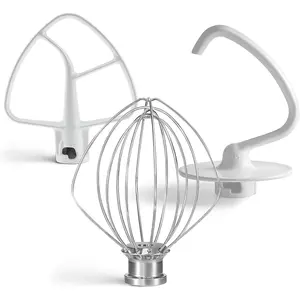 Attachments Accessories fit for  4.5 QT Stand Mixer K45WW Wire Whip K45DH Dough Hook K45B Coated Flat  Paddle K45 K45SS KSM75 KSM90 KSM95 KSM100 KSM103 KSM110 KSM150PS