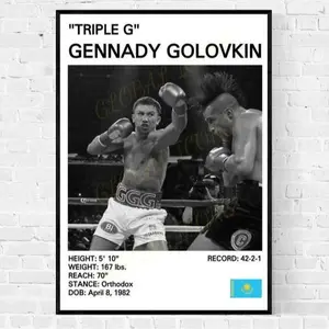 Boxing unframed Poster, Triple G print, Vintage Boxing Prints Gift for  Fan, Sports Wall Art Home Sports Decor