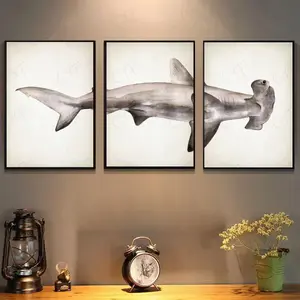 Orca Animal Retro Poster Sticker Self-Adhesive Posters Set Wall Art Gallery-Grade Waterproof Fade-Resistant & Scratch-Proof Perfect Gift & Home Decor Living Room, Bedroom, Home Decoration Multiple Size