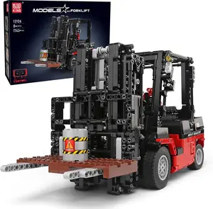 Mould King 13106 RC Forklift Truck Building Block Kit - 1719 Pieces Latex-Free Remote Control Heavy-Duty Model Toy with 4V Battery & 2.4GHz Remote Control