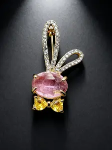 Cute Rabbit Bow Tie Pin, Adorable Casual Animal Brooch, Small Chest Flower Accessory for Women, Fashionable Clothing Decoration