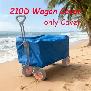 1pc Heavy-Duty Cover for Fold-Up Trailers with Storage, Protects Cart from Weather, Fabric Material, Suitable for Most Outdoor for trolleys, Oxford Cloth Waterproof Cover for Folding Garden Wagon Utility Wagon Cart