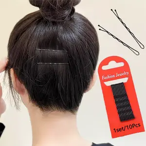 Black Bobby Pins Hairpins ,2Inch Premium Hair Pins for Kids, Girls and Women, Great for All Hair Types（10 Pcs/Set ）