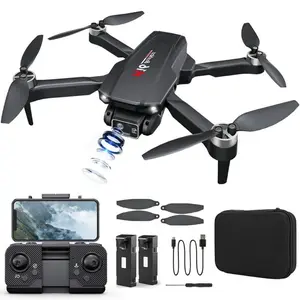 BEEPRINCESS H16 Drone with 4K Camera for Adults Foldable Design for Beginners Brushless Motor Optical Flow Positioning 2 Batteries & Carrying Case