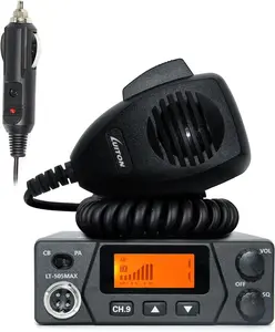 LUITON LT-505Max CB Radio 40-Channel Compact Design with External Speaker Jack & Large LED Display Compatible 12-24V Voltage