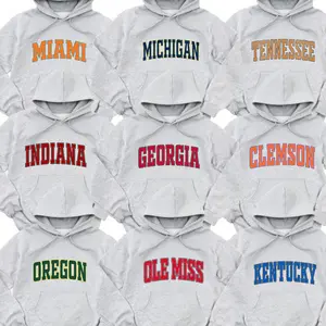 Vintage College Hoodie – Ash Grey, Custom University Team, Game Day Outfit, Retro Varsity Style, Unisex Heavy Blend Pullover Hoodie, Menswear & Womenswear