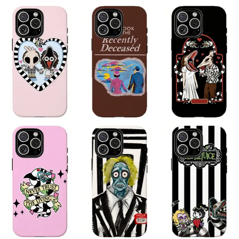 B-Beetlejuice Phone Case,Pastel Goth Aesthetic,Tough phone case,for iPhone 17 16 15 14 13 12 11 Plus Pro Max and for Samsung S21 S22 S23 S24 S25 S26 Fe/Plus/Ultra,The Best Gift for Yourself, Partner,Friends, and Family, Phone Accessories