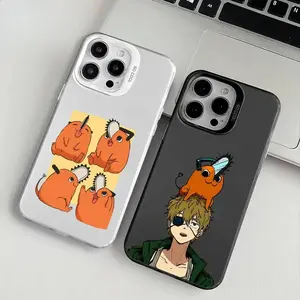 Pochitas Anime Chainsaw Man Phone Cases For iPhone 17 Promax Pro Air 16 Plus 15 14 13 12 11 Multicolor Mattle Shockproof Protective Cover Gift For Birthday Christmas Halloween