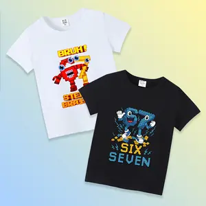 67 emoji gesture robot number character mecha lightning fun 100% cotton patterned T-shirt, 67 Christmas T-shirt, black crew neck letter print T-shirt, machine washable, perfect gift for Thanksgiving, Christmas and game day parties, toddler cartoon T-shirt