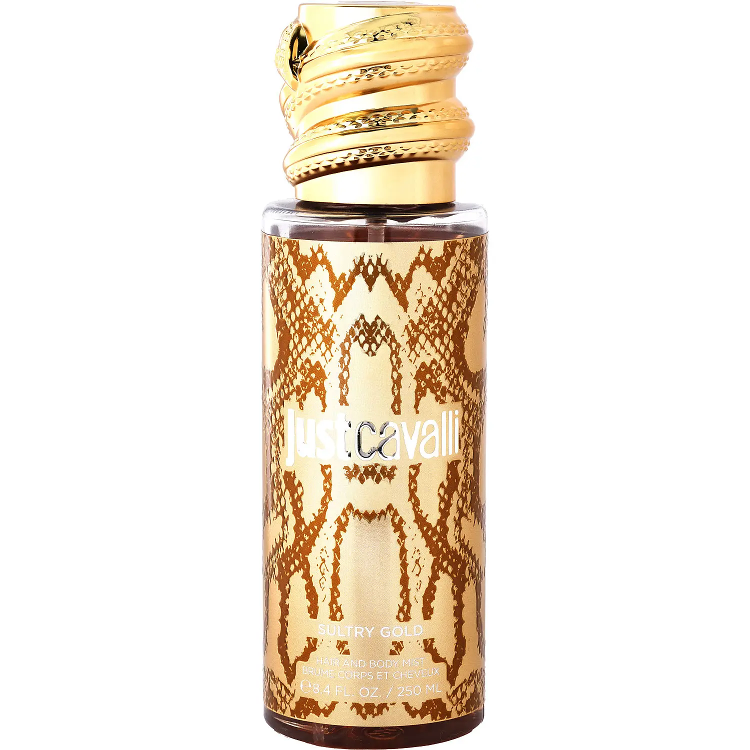 Just Cavalli Sultry Gold By Roberto Cavalli Hair & Body Mist 8.4 Oz For Women