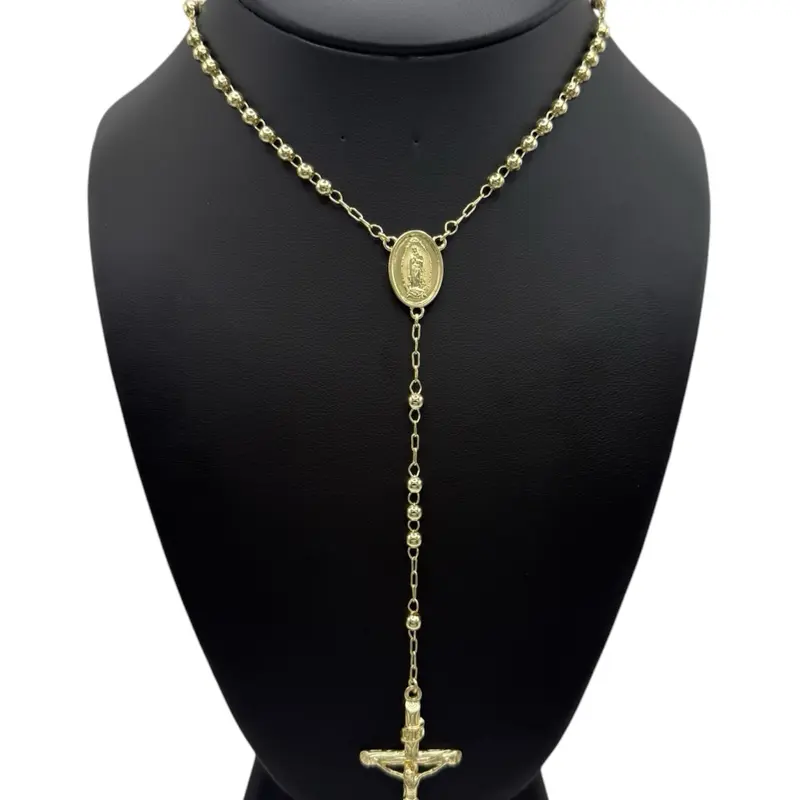 Rosario, 24-in 6mm 14k Gold-Plated High-Quality Resistant Waterproof Jewelry
