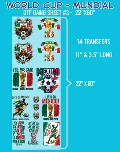 World Cup Mundial DTF Gang Sheet #3 - 22"x60"