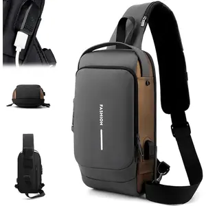 Men's Crossbody Bag - with Lock, Large Travel Bag Storage, Detachable Strap, Durable & Stylish