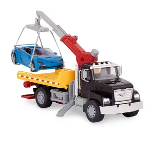 DRIVEN – Large Toy Truck with Car and Crane Arm – Tow Truck