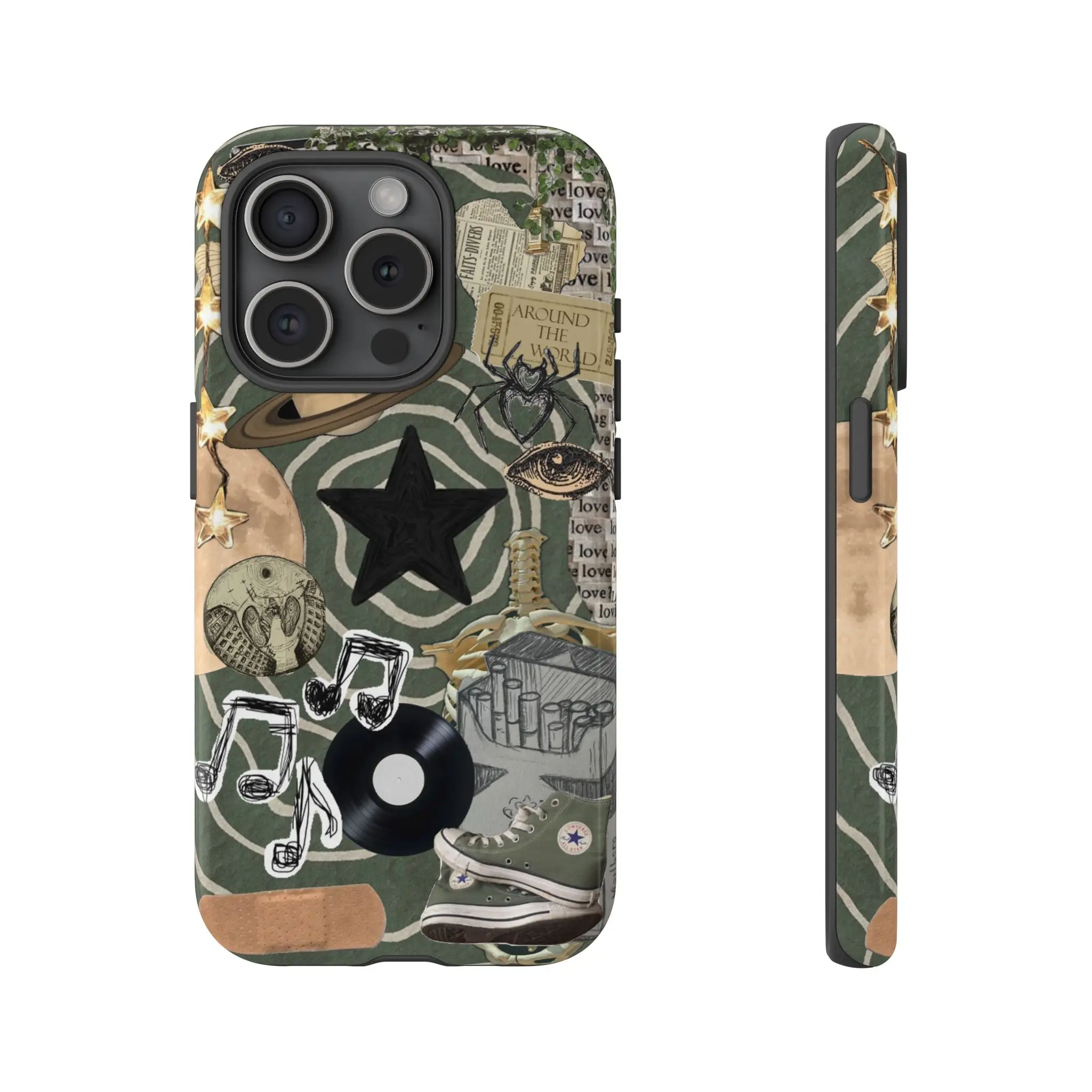 Green Aesthetic Phone Case, Alt Grunge Emo Phone Cover, Aesthetic Tough Phone  Case, Collage Cases, Retro Gift - TikTok Shop