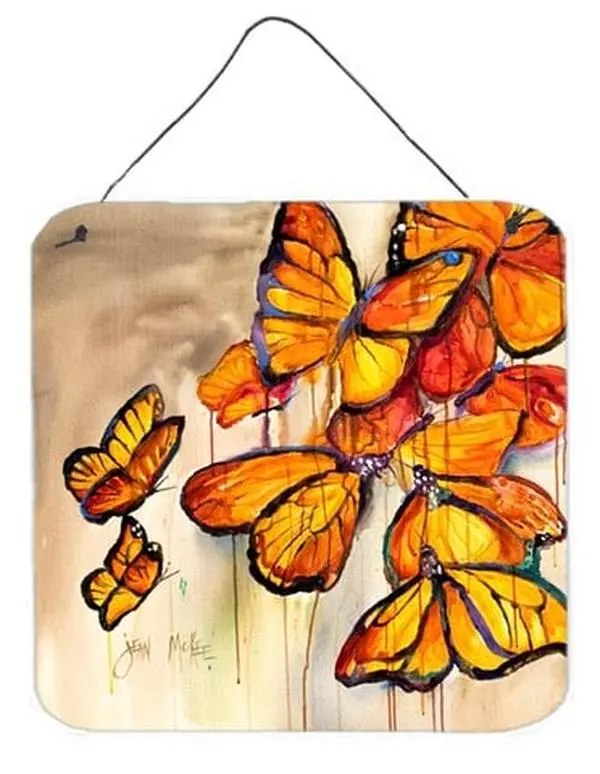 Butterfly Aluminium Art Print with Rope, Hangable Home Decor, Wall & Door Hanging Decor Accents, Front Door