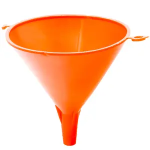 Plews LubriMatic Economy Plastic Funnel - 8 oz Capacity, Red, Durable Oil and Gasoline Resistant Plastic Funnel, Handy