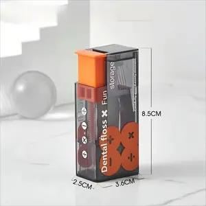 Automatic Dental Flosser with Stylish Cigarette Lighter Design, Portable Compact Travel Case, Durable ABS Plastic, Ergonomic Handle, Dental Accessories