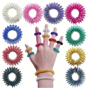 12/24 Stress Relief Fidget Finger Massage Rings, Fidget Rings, Anxiety Relief Fidget Rings, Stress Relief Rings, Fidget Massagers for ADHD and Autism, Silent Stress Relief Rings, Stress Relief Fidgeting, Halloween Gifts, Christmas Gifts