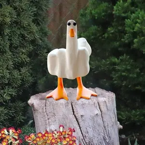 Cartoon Duck Design Statue Home Decoration Resin Statue for Modern Decorative Statues Figurine Room Ornaments Sculpture Traditional Humorous Lighthearted
