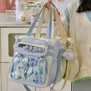 Japanese Transparent Ita Bag Handbag Women Anime Portable Large Capacity Girls Shoulder Tote Bag Nylon Crossbody Bags ItaBag