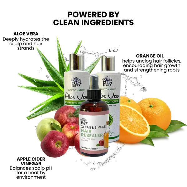 Scalp Detox Bundle | Aloe Vera Shampoo, Conditioner & ACV Rinse for Deep Cleanse, Buildup Removal & Scalp Balance
