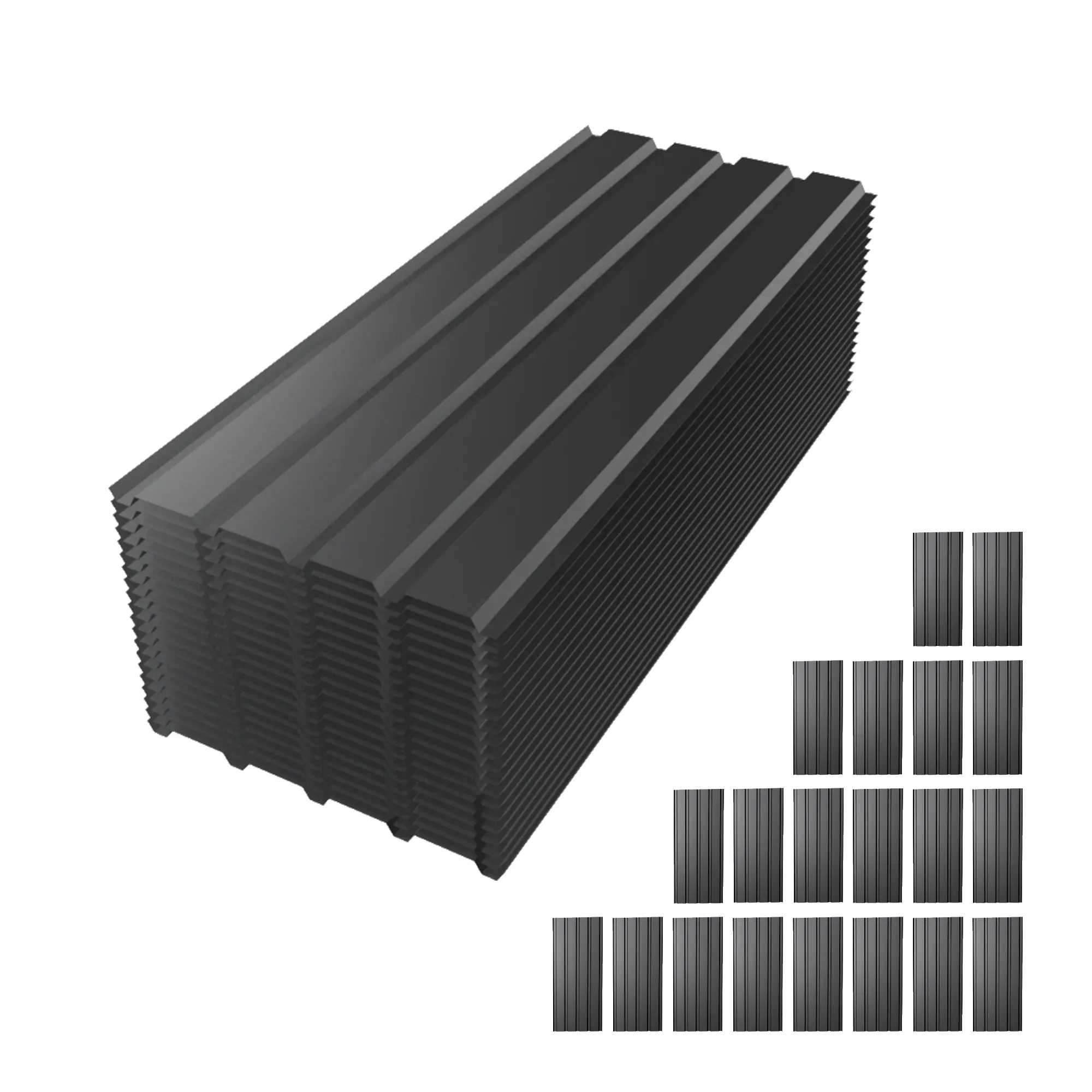 Hdstorzon Galvanized Metal Roof Panels - Waterproof, Heavy-Duty for Outdoor House, Storage Units, Garden Buildings, Gray