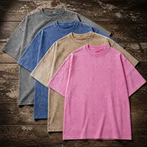 1/4 Pack | Washed Vintage Oversized Tees - Unisex Heavyweight Baggy Urban Streetwear Shirts, 100% Cotton