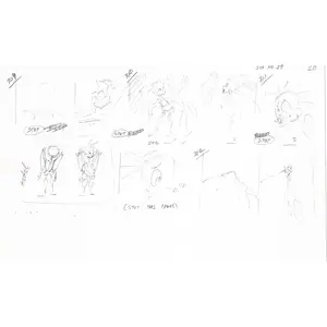 Hercules Walt Disney Production Animation Drawing Used to Make an Episode Wendell Washer A79