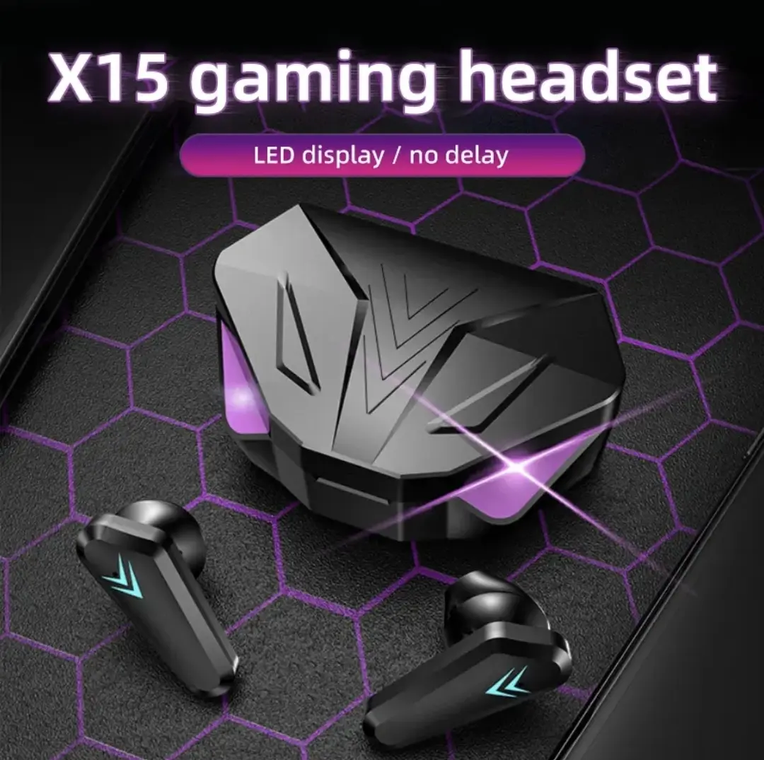 X15 Pro Wireless Earbuds - Touch Controls, Waterproof, Stereo Surround Sound, LCD Charging Screen - Mobile Gaming Audio Headphone chargeable