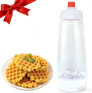 [Kitchen Necessities] Pancake Batter Dispenser Bottle For Mother's Gift, Pancake Mix Dispenser Bottle with Stirring Ball, Baking Utensils for Pancake, Cupcake, Waffle, Cake