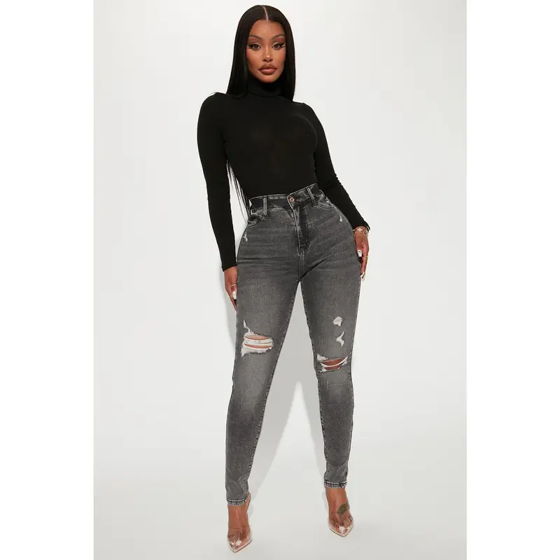 Living Life High Stretch Skinny Jeans - Black Wash
