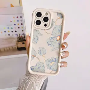 Floral Pattern Phone Case, Anti-drop Decorative Phone Protector Cover, Phone Accessories Compatible with iPhone17/ 11 12 13 14 15 16 Pro Max