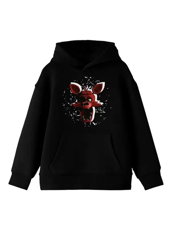 FNAF Five Nights Embroidered Hoodie - Oversized Streetwear for Fans | Valentine's Day Gift for Gamer, Birthday Surprise, Casual Cosplay & Party Wear | Relaxed Fit, Premium Stitching, Unisex Style for Holidays & Daily Grind