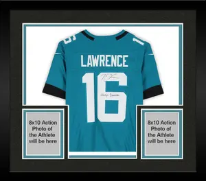 Framed Trevor Lawrence Jacksonville Jaguars Autographed Nike Teal Vapor Fuse Limited Jersey with "Always DUUUVAL!" Inscription - Fanatics Authentic Certified