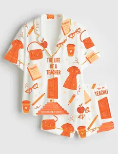 The Llfe 0f A Teacher Pajama Set For Women, Gift For Her, SoftLounge Pajamas, CozyDream Set, Gift For Lover.