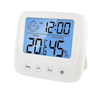 New Smiley Face Thermometer High-Quality Abs Shell Durable & Odorless Accurate Measurement Online Transmission Indoor Home Temperature Management