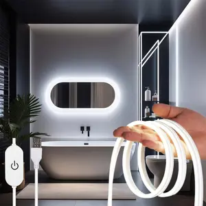 USB Powered Neon Light Strip, 1 Count Touch Control Neon Light Strip, LED Ambient Light Strip for Bedroom, Wardrobe, Staircase