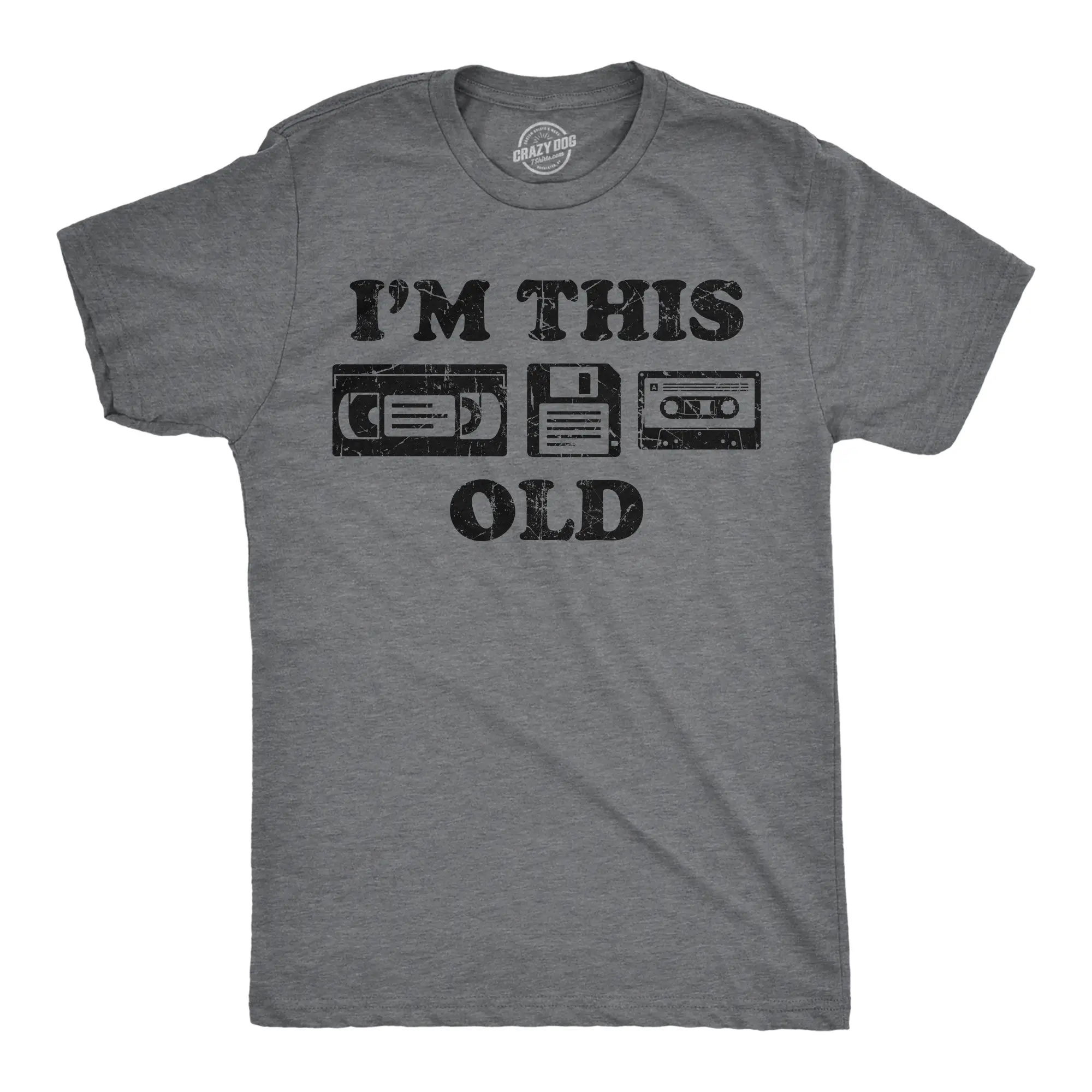 Mens Funny T Shirts I'm This Old - Oldometer 40, 50, or 60 and More Sarcastic Birthday Graphic Novelty Tees for Men Mens Funny T Shirts Cool Vintage Fashion T-Shirt Gift Classic Menswear Birthday Apparel for
