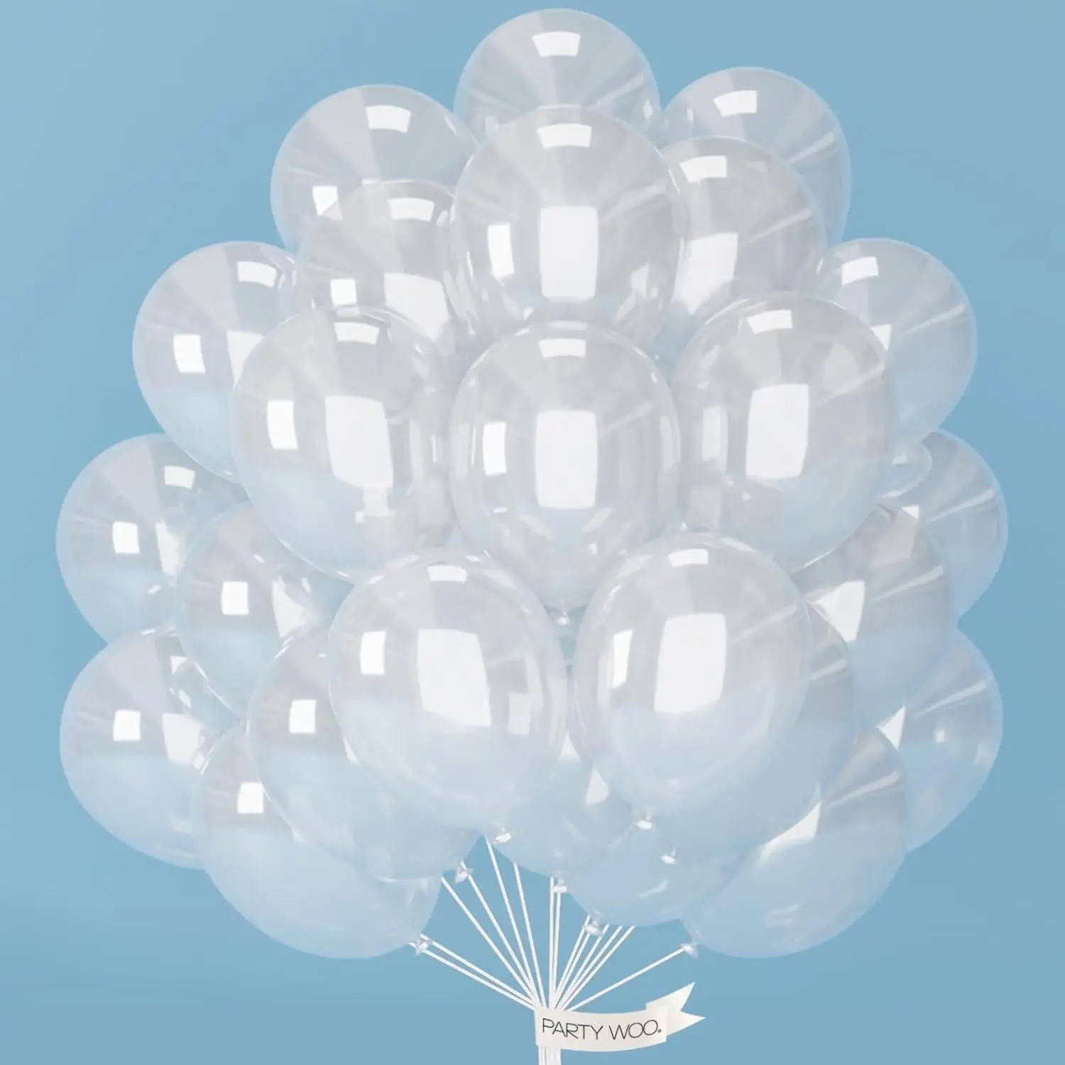 Clear Balloons 101Pcs 12 Inch Transparent Latex Helium Balloons For Graduation Wedding Baby Shower Bridal Shower Engagement Gender Reveal Anniversary Birthday Party Decorations Clear-Y2